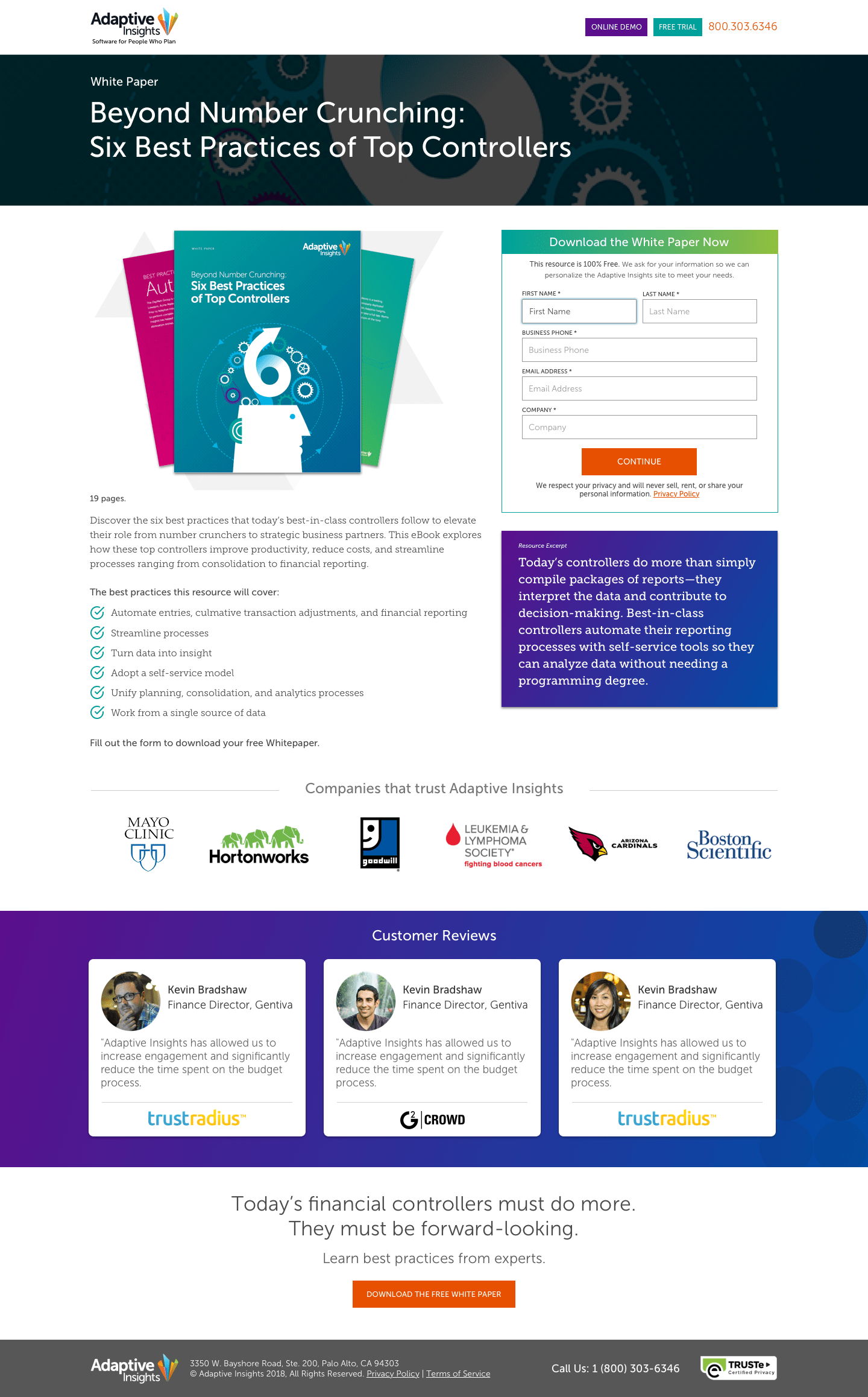 Landing page example using the design system